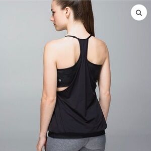 Lululemon black no limits tank size 8‎